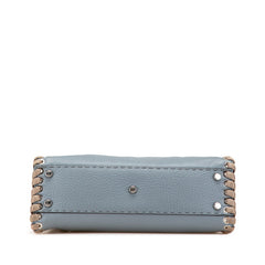 フェンディ ピーカブー セレリア ハンドバッグ ショルダーバッグ 2WAY 8BN290 ブルー ベージュ グレー レザー レディース FENDI 【中古】
