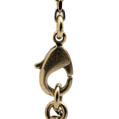 シャネル ココマーク ひし形 モチーフ ラインストーン ネックレス ゴールド メッキ レディース CHANEL 【中古】