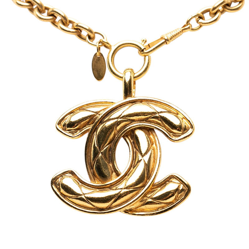 シャネル ココマーク チェーン ペンダント ネックレス ゴールド メッキ レディース CHANEL 【中古】