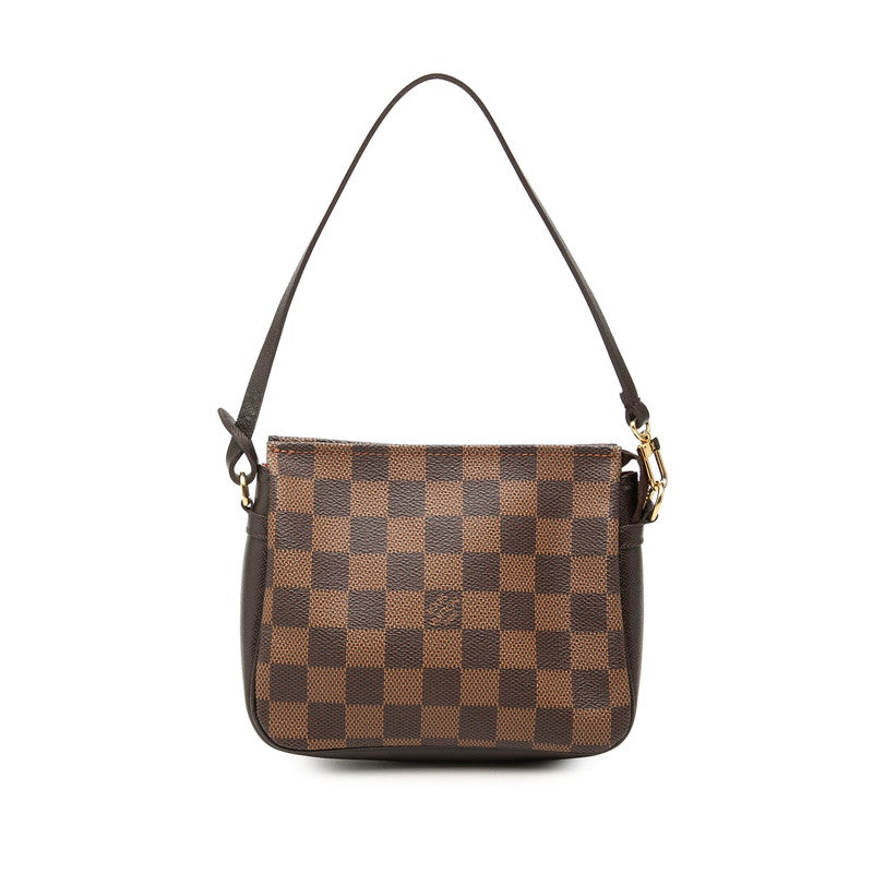 ルイ ヴィトン ダミエ トゥルース メイクアップ アクセサリーポーチ ハンドバッグ N51982 ブラウン PVC レザー レディース LOUIS VUITTON 中古
