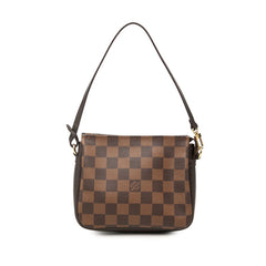ルイ ヴィトン ダミエ トゥルース メイクアップ アクセサリーポーチ ハンドバッグ N51982 ブラウン PVC レザー レディース LOUIS VUITTON 中古