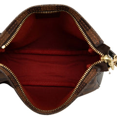 ルイ ヴィトン ダミエ トゥルース メイクアップ アクセサリーポーチ ハンドバッグ N51982 ブラウン PVC レザー レディース LOUIS VUITTON 中古