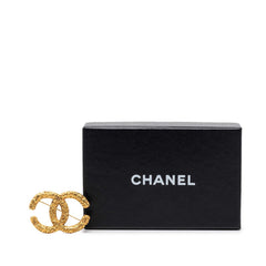 シャネル ココマーク ヨウガン 溶岩 モチーフ ブローチ ゴールド メッキ レディース CHANEL 【中古】