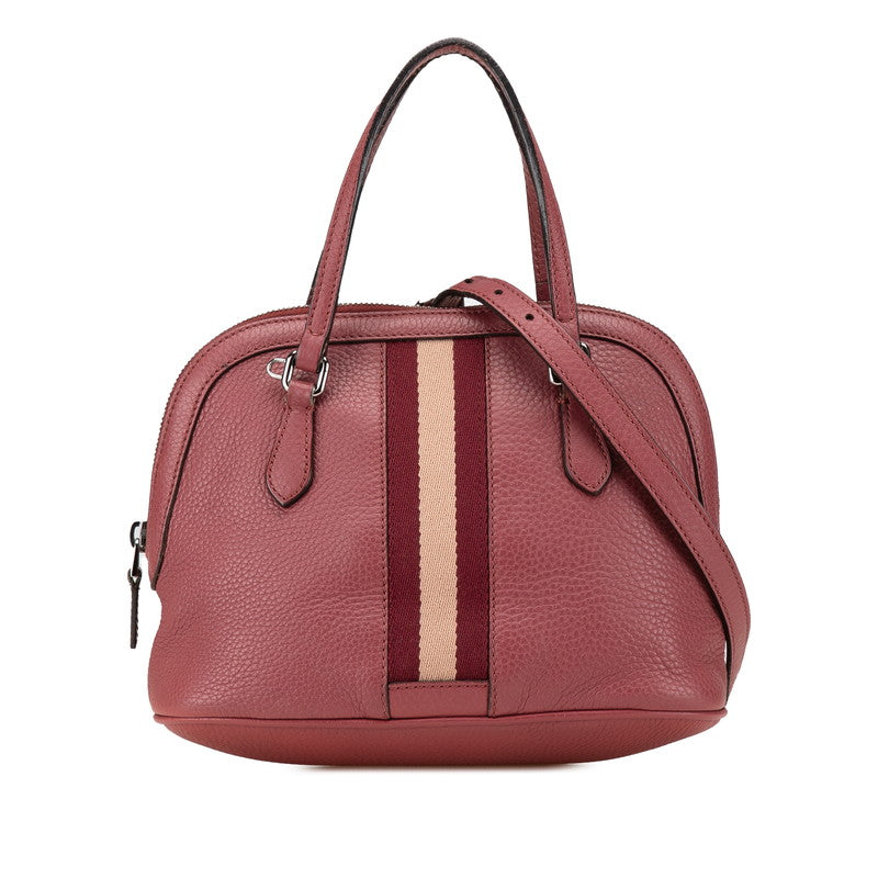 グッチ シェリーライン ハンドバッグ ショルダーバッグ 2WAY 341504 レッド レザー レディース GUCCI 【中古】