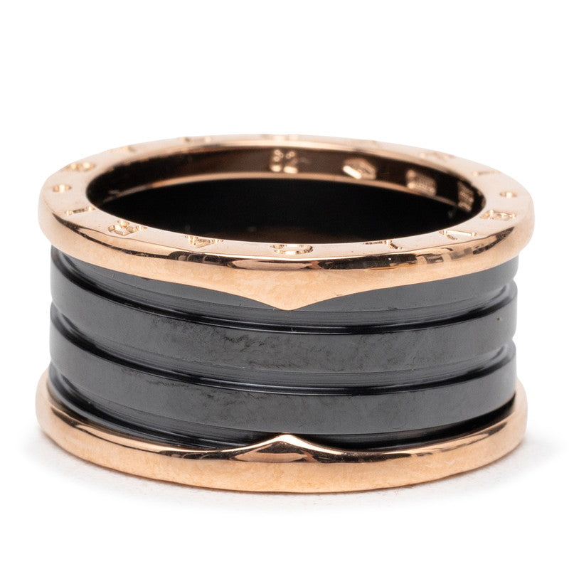 ブルガリ B-zero1 ビーゼロワン リング 指輪 #62 セラミック K18PG ピンクゴールド 750 レディース BVLGARI 【中古】