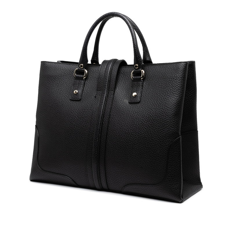 グッチ トートバッグ ハンドバッグ 130994 ブラック レザー メンズ GUCCI 【中古】