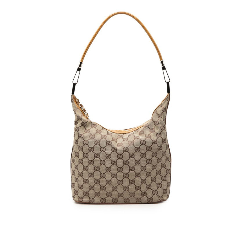 グッチ GGキャンバス ワンショルダー ショルダーバッグ 001 3814 3754 ベージュ キャンバス レザー レディース GUCCI 【中古】