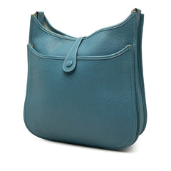 エルメス エブリン3 斜め掛け ショルダーバッグ □R刻印 ブルージーン トリヨンクレマンス レディース HERMES 【中古】