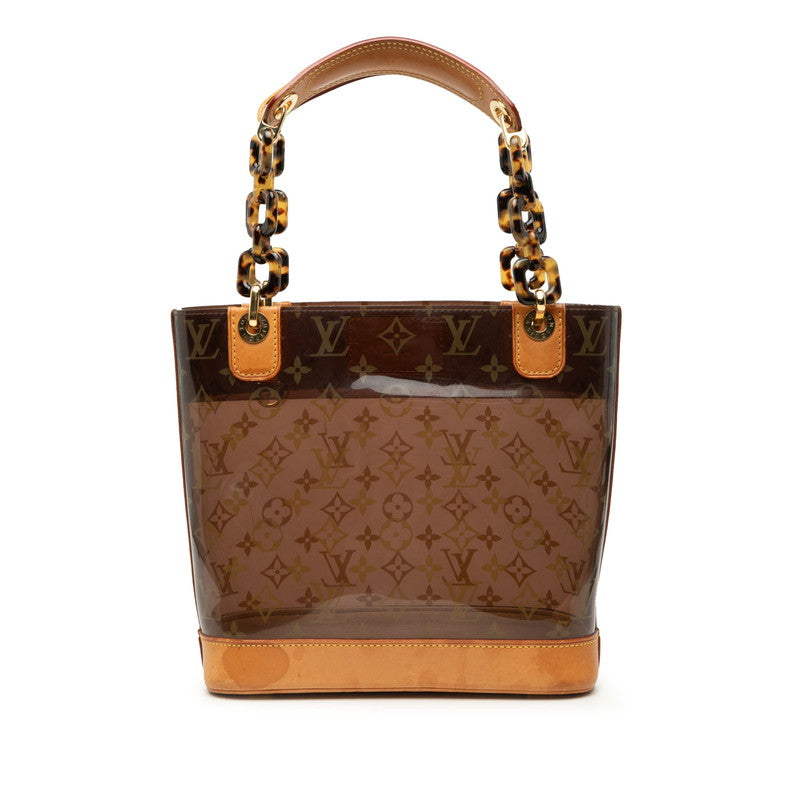 ルイ ヴィトン モノグラム カバ アンブルPM ハンドバッグ M92502 ブラウン ベージュ ビニール レザー レディース LOUIS VUITTON 【中古】