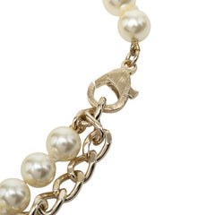 シャネル ココマーク No.5 B23P ネックレス ゴールド ブラック メッキ フェイクパール ラインストーン レディース CHANEL 【中古】