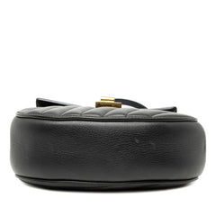 クロエ ドリュー キルティング 斜め掛け ショルダーバッグ ターンロック ブラック ゴールド カーフ レディース Chloe 【中古】