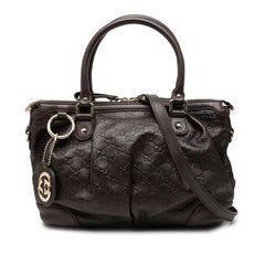 グッチ グッチシマ スーキー ハンドバッグ ショルダーバッグ 2WAY 247902 ブラウン レザー レディース GUCCI 中古