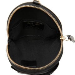 シャネル カメリア マトラッセ コインケース 小銭入れ ブラック ラムスキン レディース CHANEL 【中古】