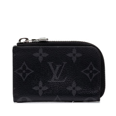 ルイ ヴィトン モノグラム エクリプス ポルトモネ ジュール コインケース 小銭入れ M63536 ブラック PVC レザー メンズ LOUIS VUITTON 中古