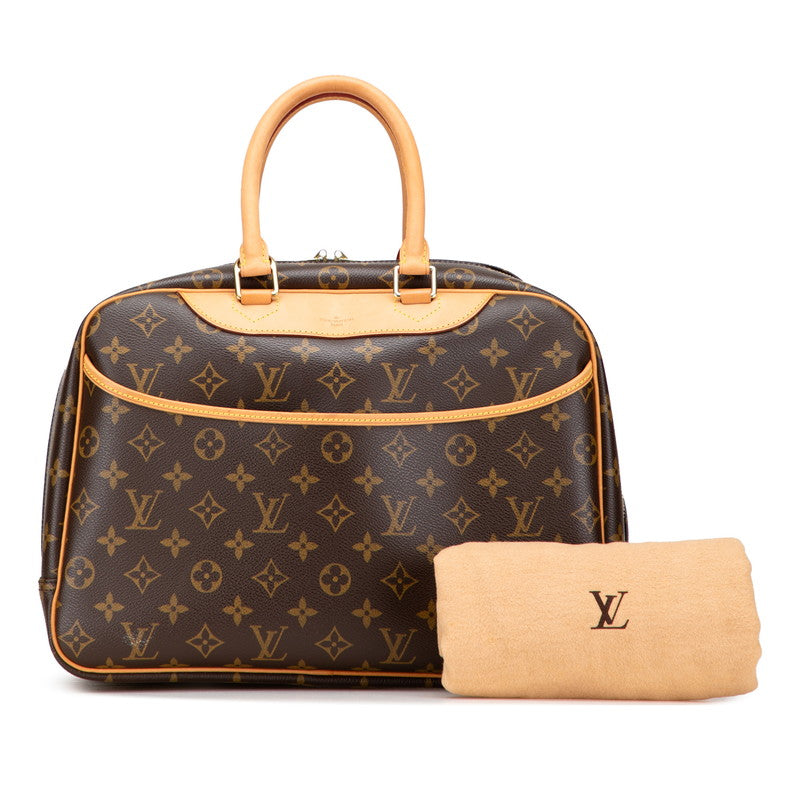 ルイ ヴィトン モノグラム ドーヴィル ハンドバッグ M47270 ブラウン PVC レザー レディース LOUIS VUITTON 【中古】