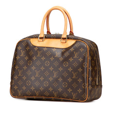 ルイ ヴィトン モノグラム ドーヴィル ハンドバッグ M47270 ブラウン PVC レザー レディース LOUIS VUITTON 【中古】