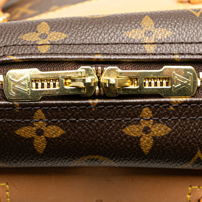 ルイ ヴィトン モノグラム ドーヴィル ハンドバッグ M47270 ブラウン PVC レザー レディース LOUIS VUITTON 【中古】