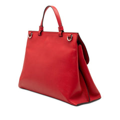 グッチ バンブー デイリー ハンドバッグ ショルダーバッグ 2WAY 392013 レッド レザー レディース GUCCI 【中古】