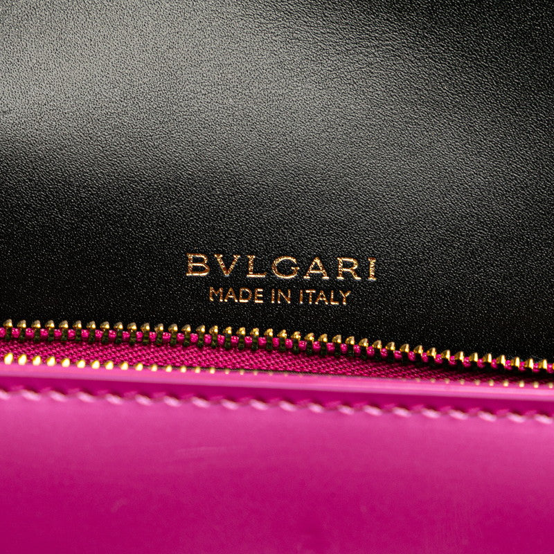 ブルガリ セルペンティ フォーエバー チェーン ショルダーバッグ ピンク エナメル レディース BVLGARI 【中古】