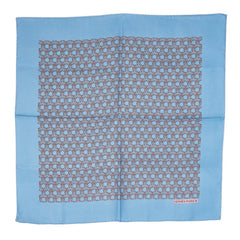 エルメス カレ45 スカーフ ブルー ピンク シルク レディース HERMES 【中古】