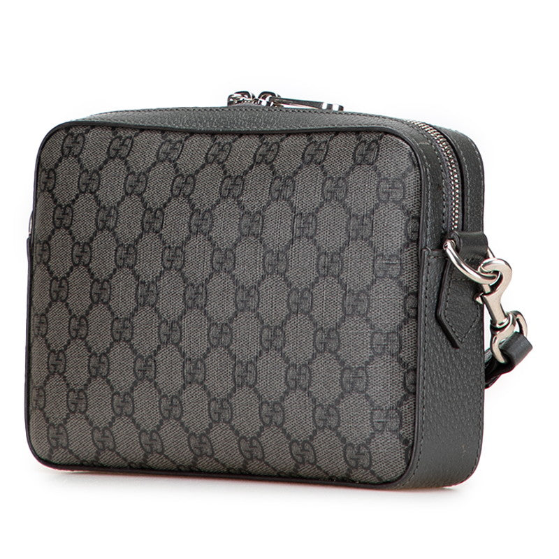 グッチ GGスプリーム オフィディア ショルダーバッグ 699439 グレー PVC レザー レディース GUCCI 【中古】
