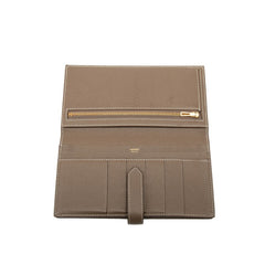 エルメス ベアンスフレ 長財布 エトゥープ グレージュ ヴォーエプソン レディース HERMES 【中古】