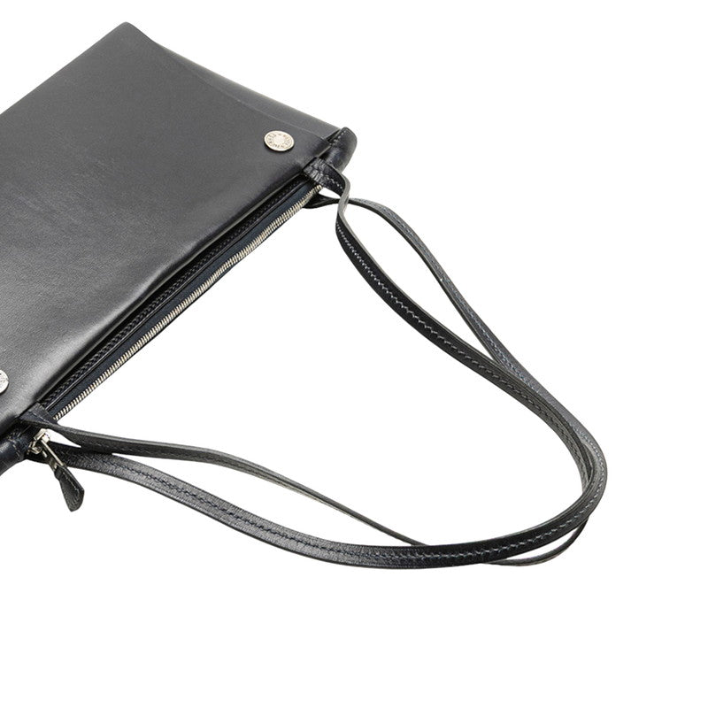 エルメス インボックス ハンドバッグ ネイビー シルバー金具 ボックスカーフ レディース HERMES 【中古】
