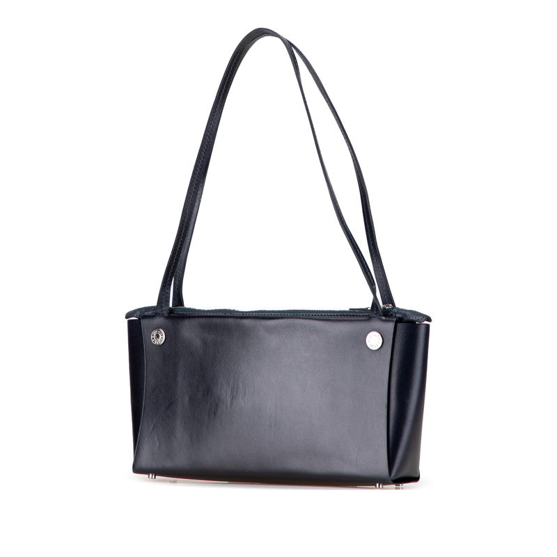 エルメス インボックス ハンドバッグ ネイビー シルバー金具 ボックスカーフ レディース HERMES 【中古】