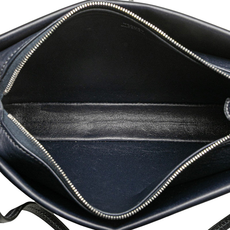 エルメス インボックス ハンドバッグ ネイビー シルバー金具 ボックスカーフ レディース HERMES 【中古】