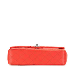 シャネル マトラッセ25 パンチング ココマーク チェーン ショルダーバッグ レッド ラムスキン レディース CHANEL 【中古】