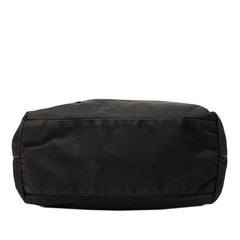 プラダ 三角ロゴプレート トートバッグ ハンドバッグ ブラック ナイロン レディース PRADA 【中古】