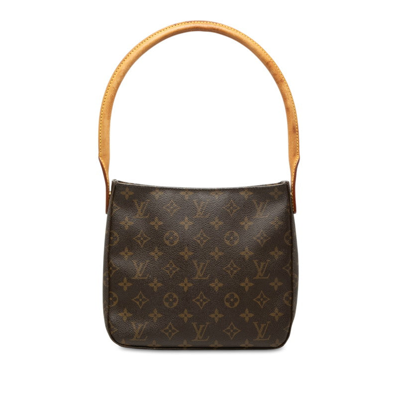 ルイ ヴィトン モノグラム ルーピングMM ショルダーバッグ ハンドバッグ M51146 ブラウン PVC レザー レディース LOUIS VUITTON 中古