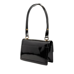 サルヴァトーレフェラガモ ロゴ ハンドバッグ ブラック パテントレザー レディース Salvatore Ferragamo 【中古】