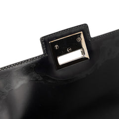 サルヴァトーレフェラガモ ロゴ ハンドバッグ ブラック パテントレザー レディース Salvatore Ferragamo 【中古】