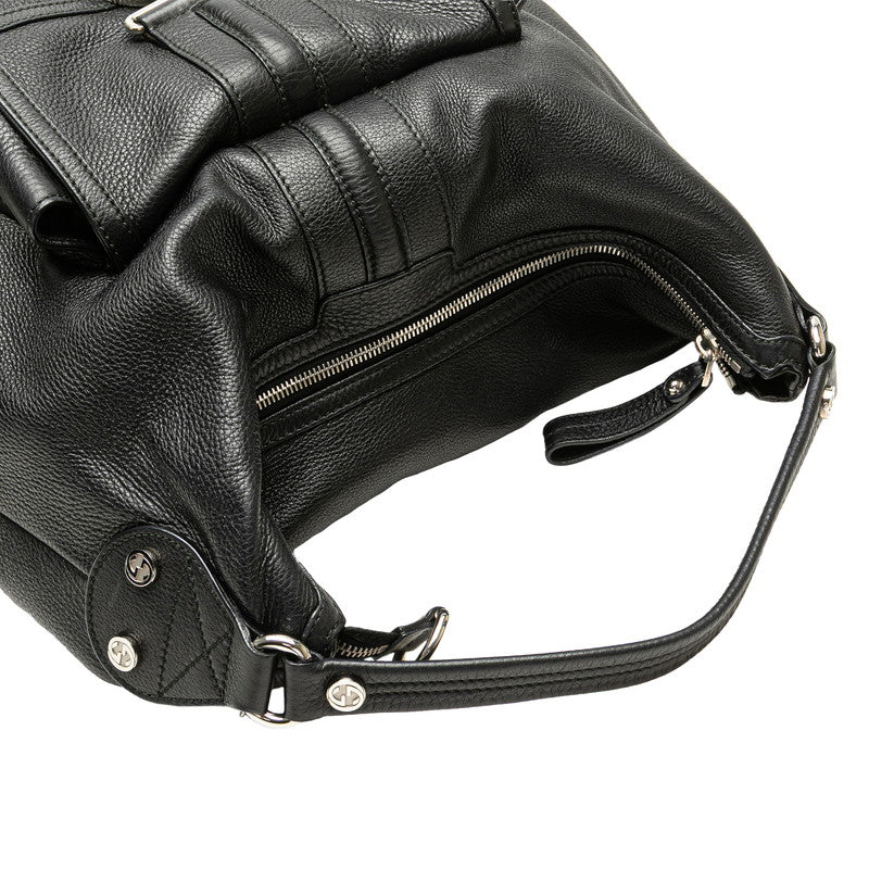 グッチ インターロッキングG ハンドバッグ 232935 ブラック レザー レディース GUCCI 【中古】