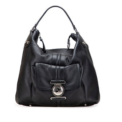 グッチ インターロッキングG ハンドバッグ 232935 ブラック レザー レディース GUCCI 【中古】