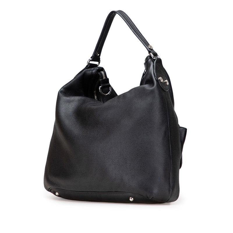 グッチ インターロッキングG ハンドバッグ 232935 ブラック レザー レディース GUCCI 【中古】