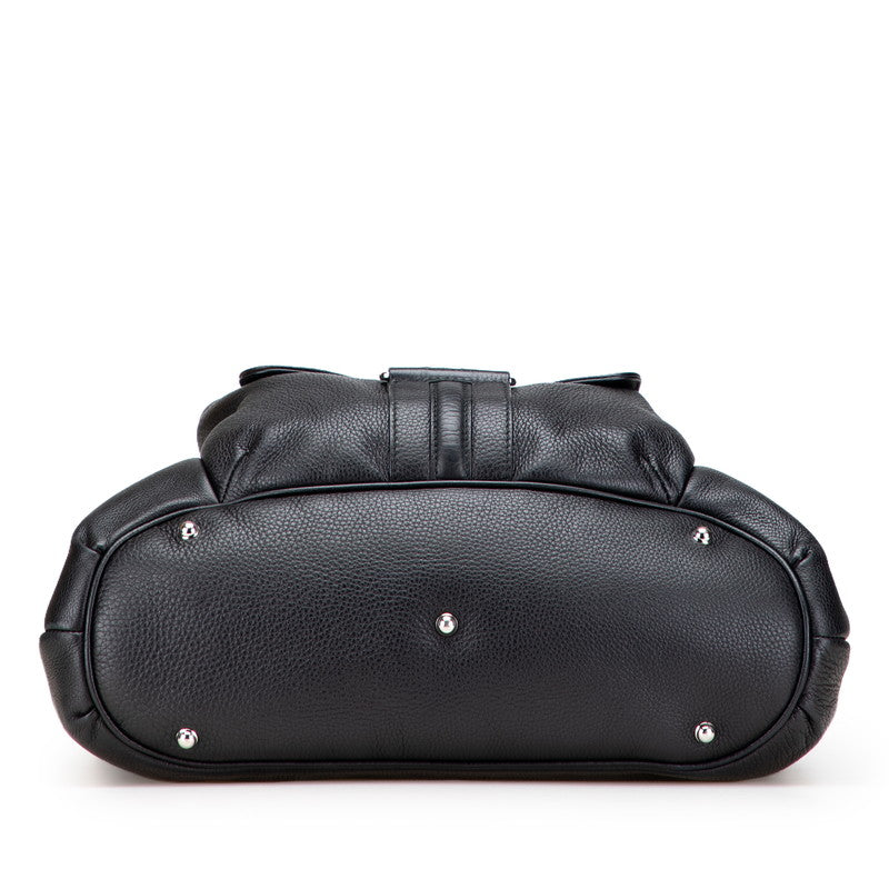 グッチ インターロッキングG ハンドバッグ 232935 ブラック レザー レディース GUCCI 【中古】