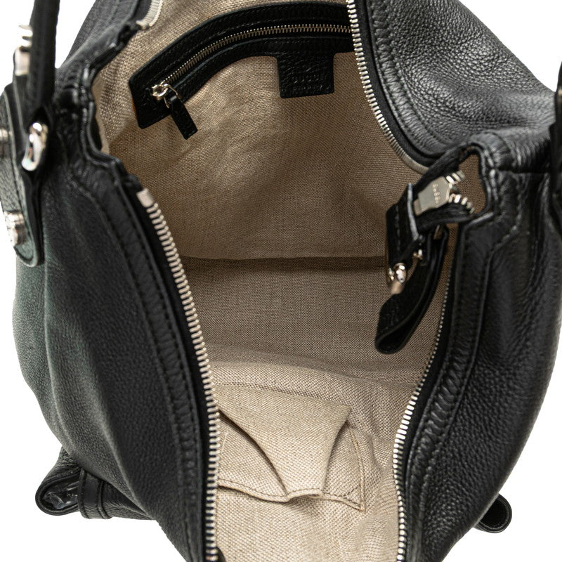 グッチ インターロッキングG ハンドバッグ 232935 ブラック レザー レディース GUCCI 【中古】