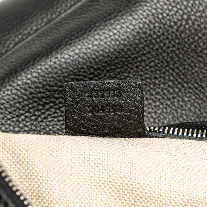 グッチ インターロッキングG ハンドバッグ 232935 ブラック レザー レディース GUCCI 【中古】