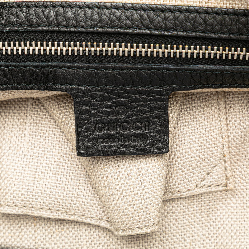 グッチ インターロッキングG ハンドバッグ 232935 ブラック レザー レディース GUCCI 【中古】