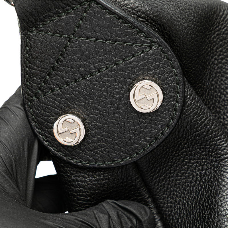 グッチ インターロッキングG ハンドバッグ 232935 ブラック レザー レディース GUCCI 【中古】