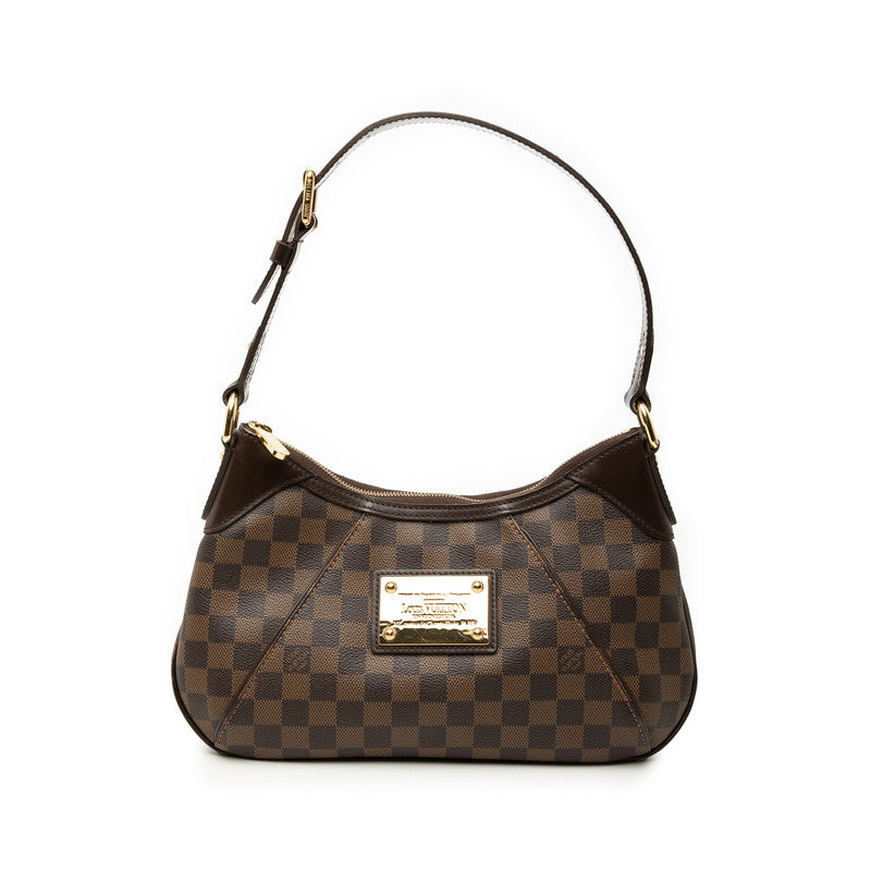 ルイ ヴィトン ダミエ テムズGM ワンショルダー ショルダーバッグ N48181 ブラウン PVC レザー レディース LOUIS VUITTON 【中古】
