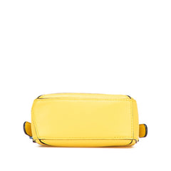 ロエベ パズルバッグ ナノ ハンドバッグ チェーン ショルダーバッグ 2WAY イエロー レザー レディース LOEWE 中古