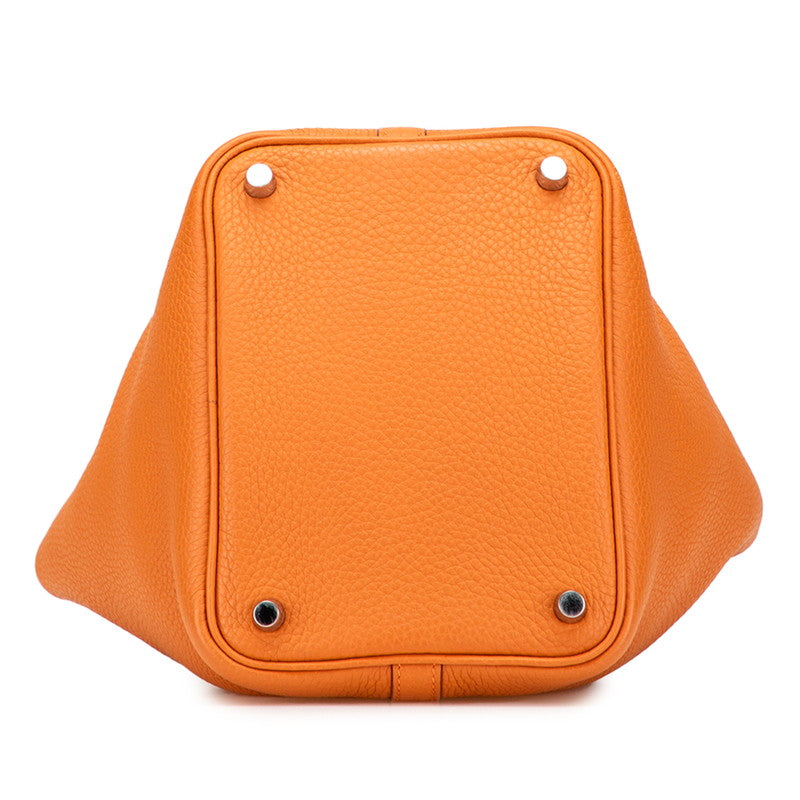 エルメス ピコタンPM ハンドバッグ ポティロン オレンジ トリヨンクレマンス レディース HERMES 【中古】