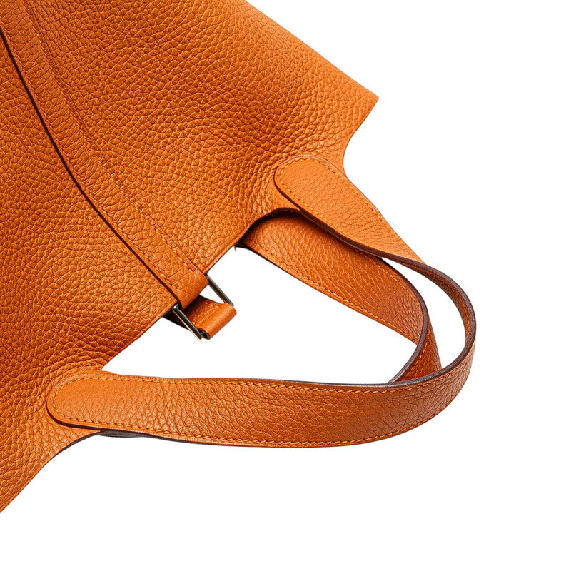 エルメス ピコタンPM ハンドバッグ ポティロン オレンジ トリヨンクレマンス レディース HERMES 【中古】