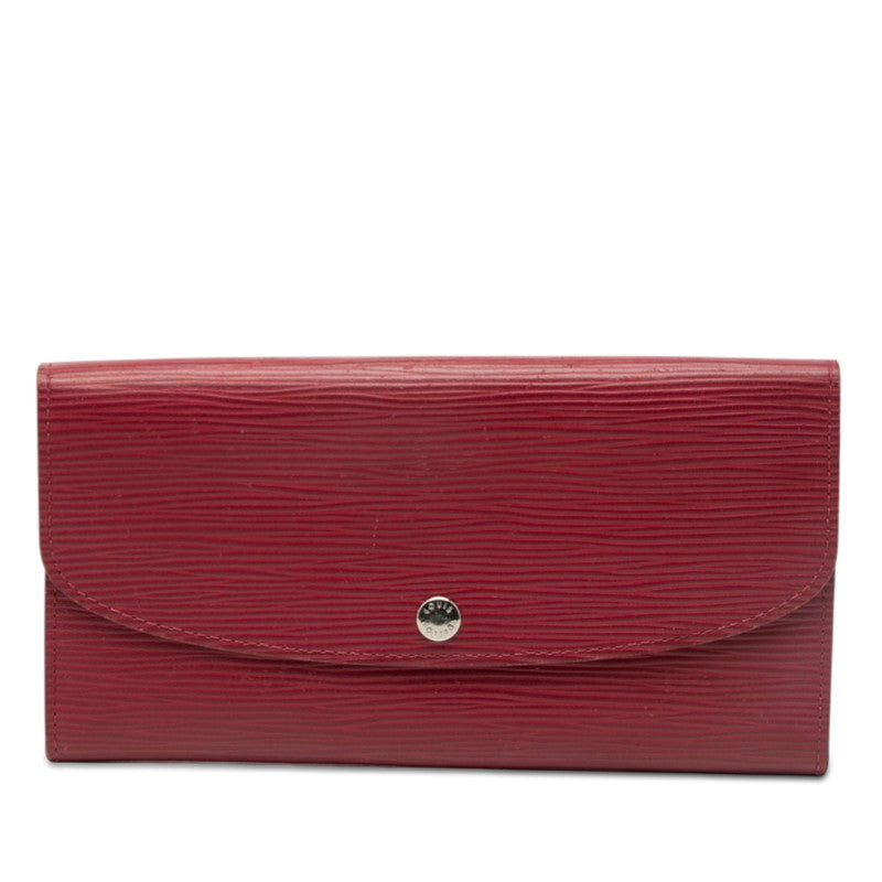 ルイ ヴィトン エピ ポルトフォイユ エミリー 長財布 M60851 フューシャ レッド系 レザー レディース LOUIS VUITTON 【中古】