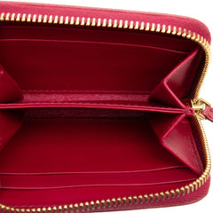 プラダ カードケース コインケース 小銭入れ ピンク レザー レディース PRADA 中古