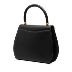 カルティエ パンテール トップハンドル ハンドバッグ ブラック レザー レディース CARTIER 【中古】