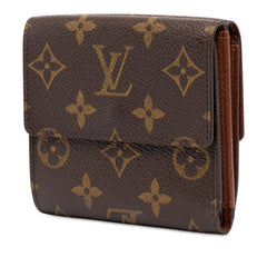 ルイ ヴィトン モノグラム ポルトフォイユ エリーズ 二つ折り財布 M61654 ブラウン PVC レザー レディース LOUIS VUITTON 中古